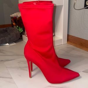 red heeled boots from windsor